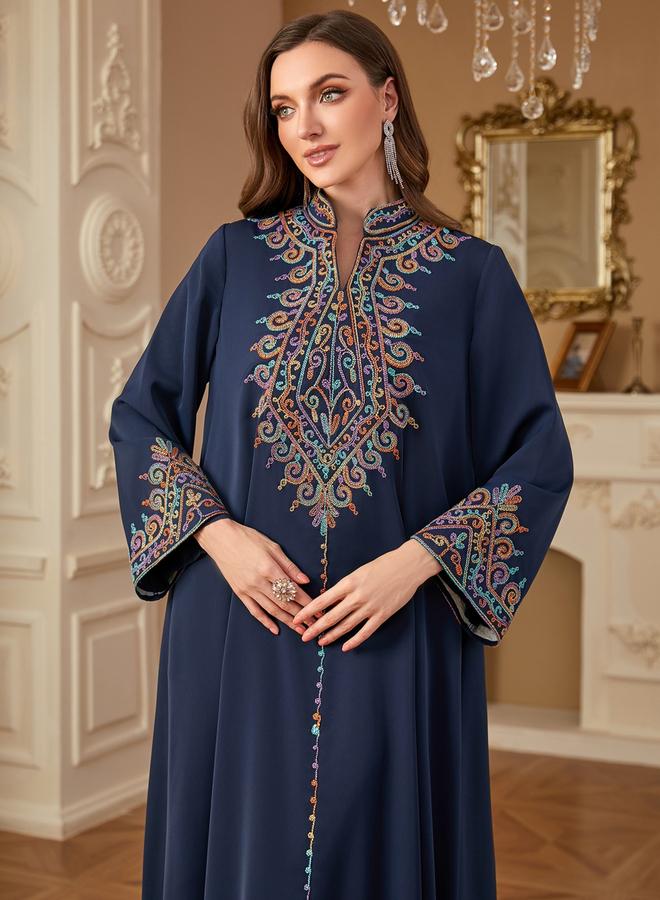 Take Two Women Embroidered Long Sleeve Jalabiya - Image 4